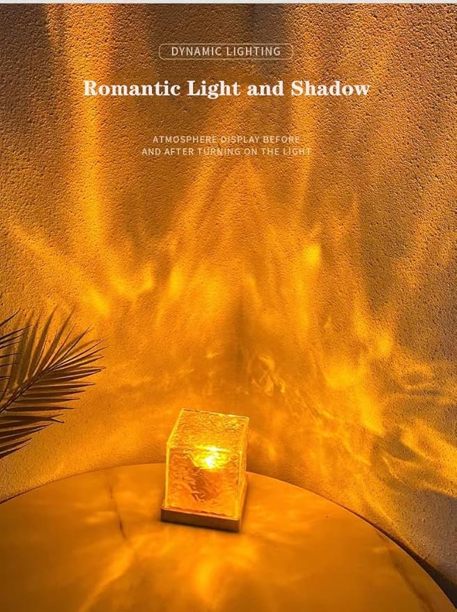Aurora Wave Light Cube – LED Crystal Night Lamp