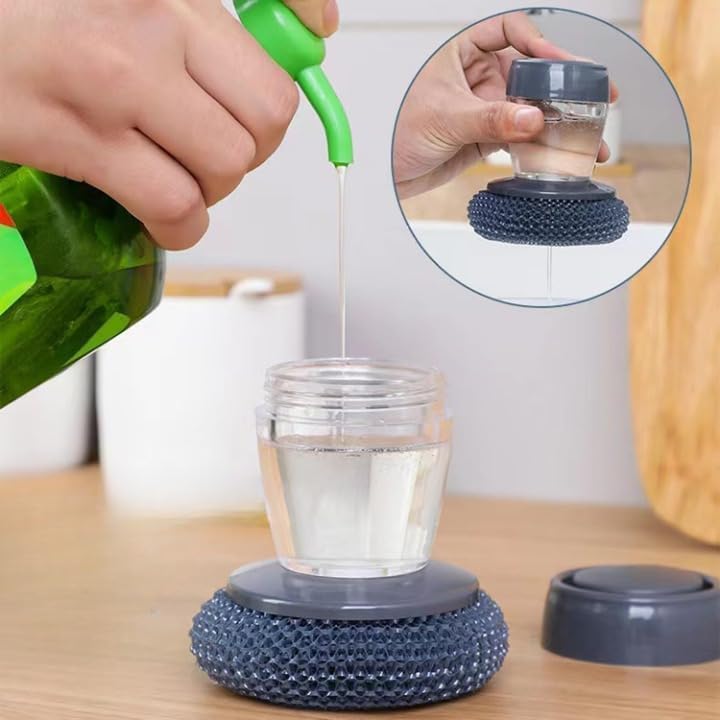 ✨ 2-in-1 Liquid Soap Dispensing Brush