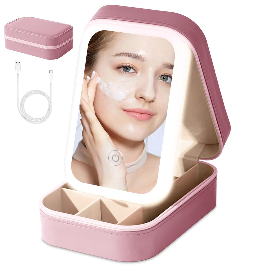 Makeup Bag with LED Mirror