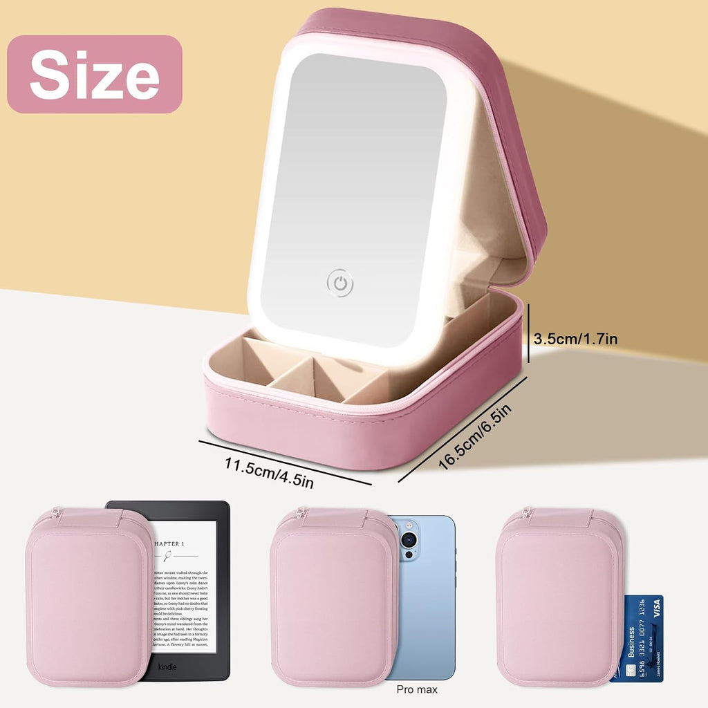 Makeup Bag with LED Mirror