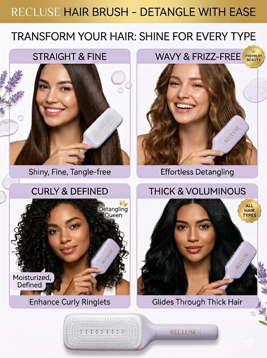 RECLUSE Hair Straightener Brush for Women💇