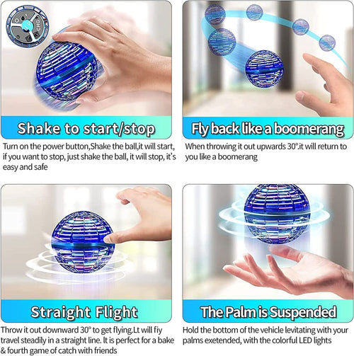 Flying Orb Ball Hand Controlled Boomerang Spinner, USB Rechargeable (Pack of 1)