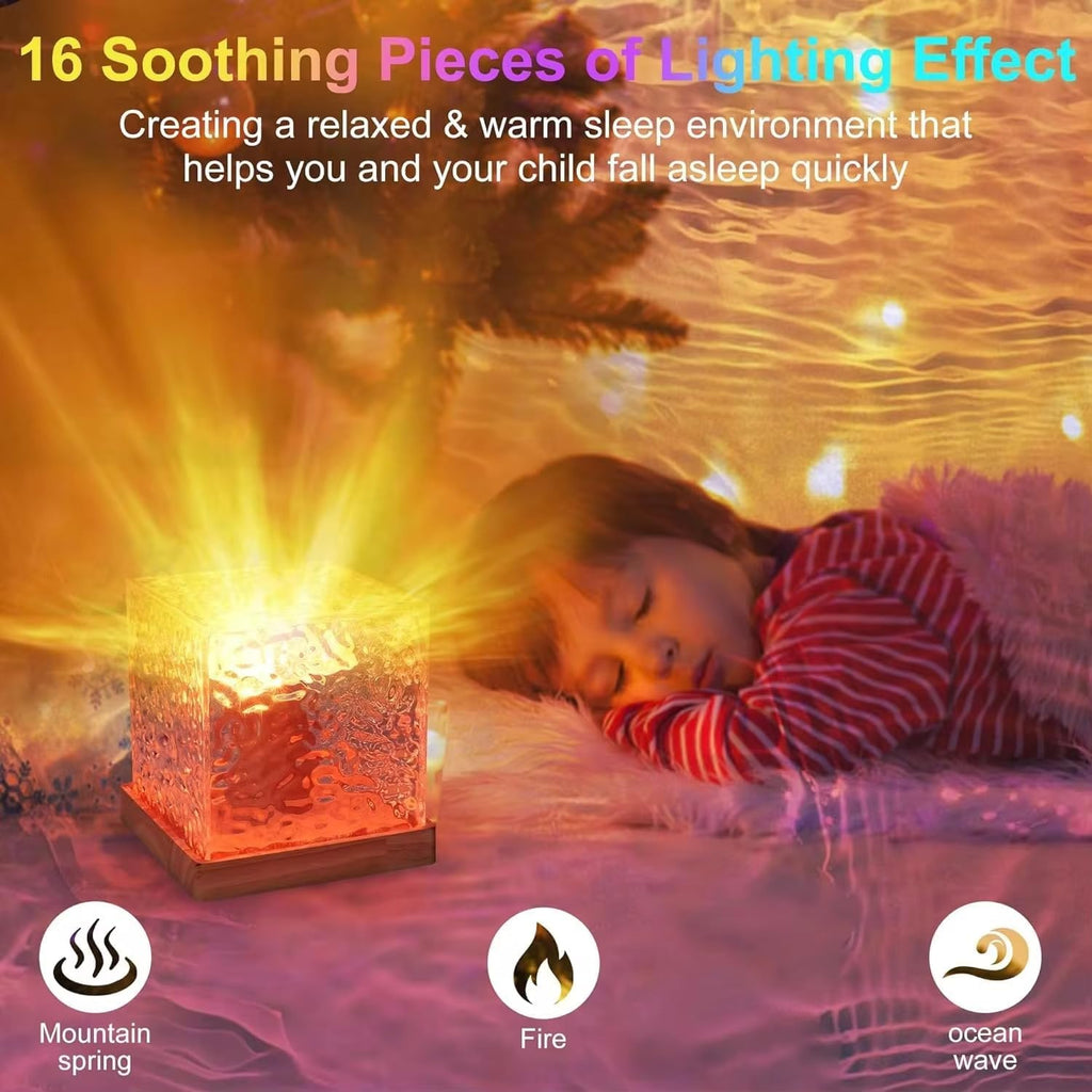 Aurora Wave Light Cube – LED Crystal Night Lamp