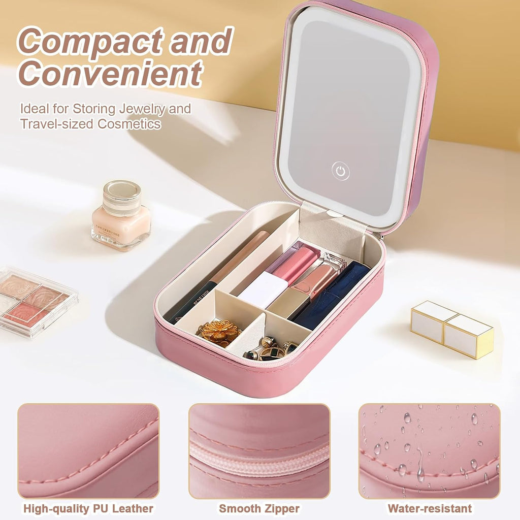 Makeup Bag with LED Mirror