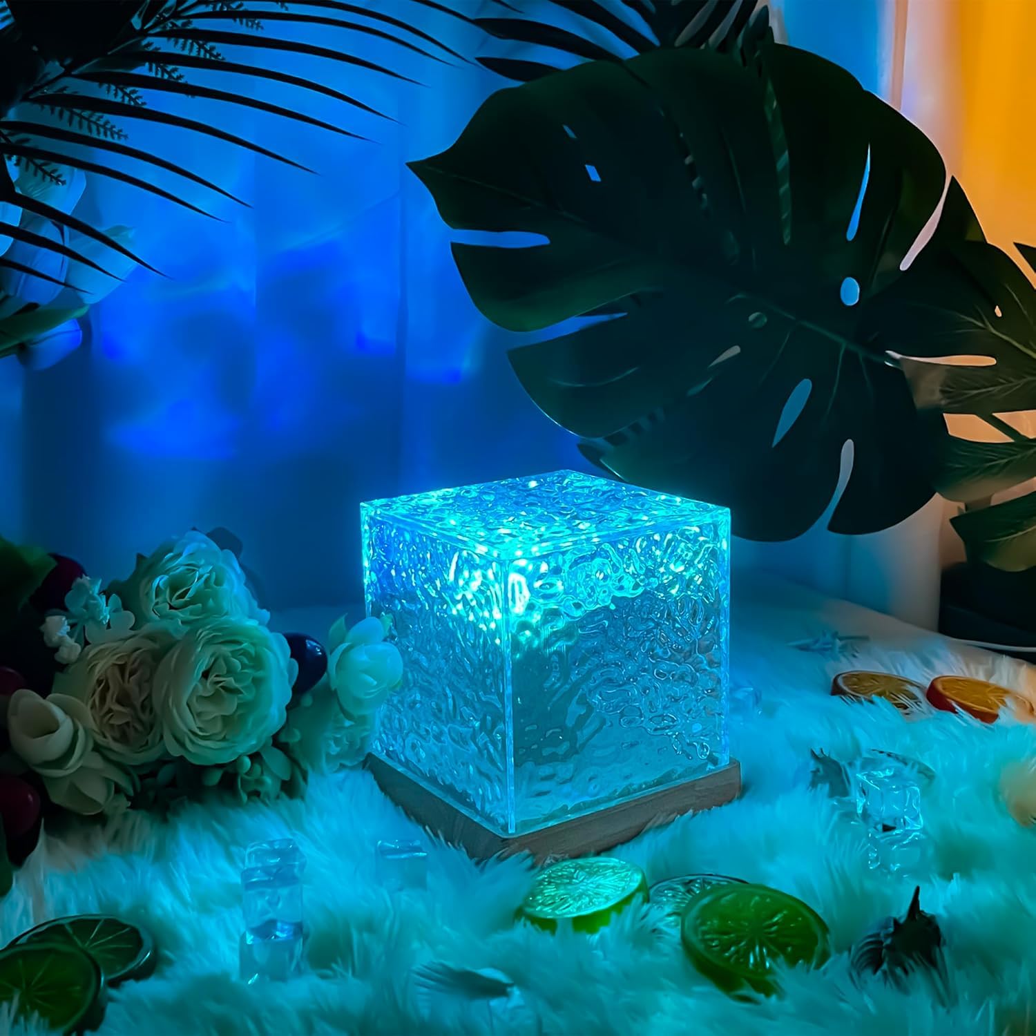 Aurora Wave Light Cube – LED Crystal Night Lamp