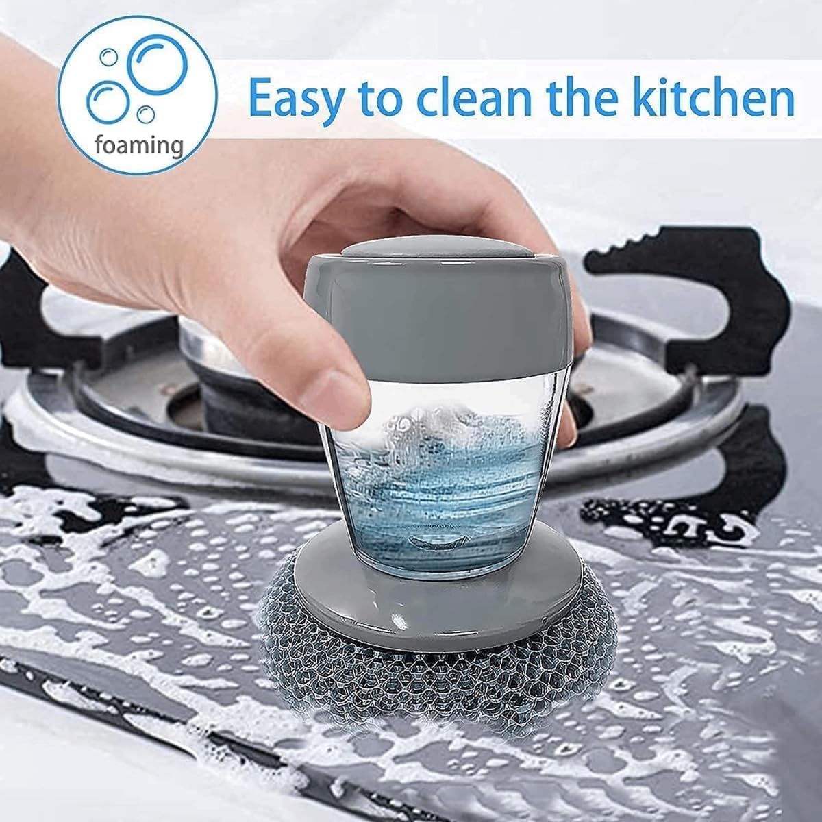 ✨ 2-in-1 Liquid Soap Dispensing Brush