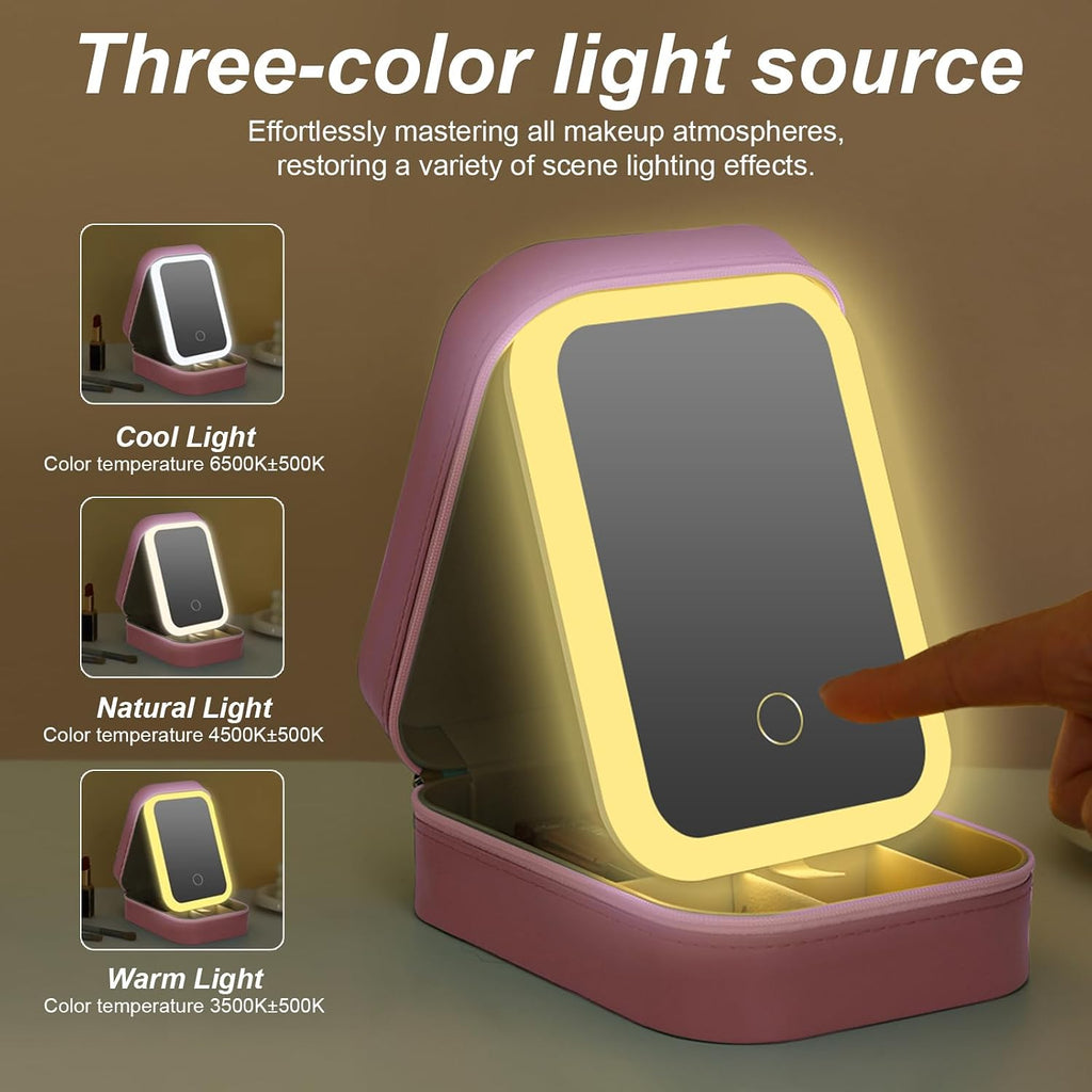 Makeup Bag with LED Mirror