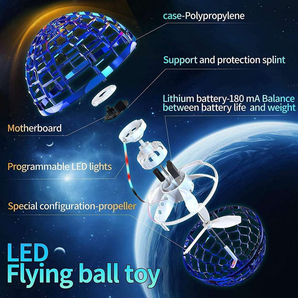 Flying Orb Ball Hand Controlled Boomerang Spinner, USB Rechargeable (Pack of 1)