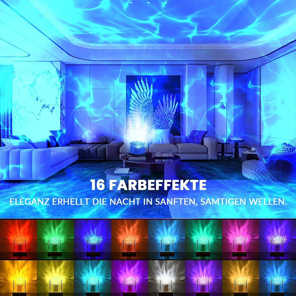 Aurora Wave Light Cube – LED Crystal Night Lamp